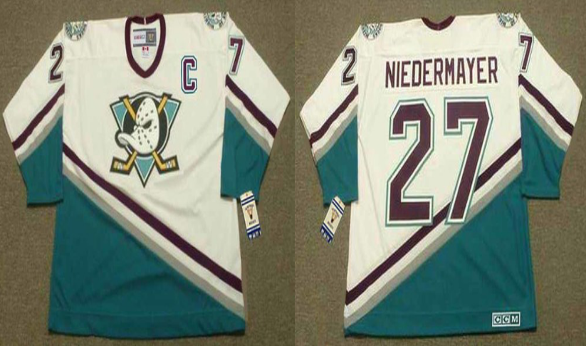 2019 Men Anaheim Ducks #27 Niedermayer white CCM NHL jerseys->anaheim ducks->NHL Jersey